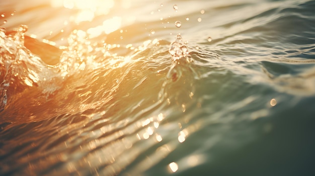 Ocean wave breaking on sandy beach Turquoise ocean wave breaking on sandy beach in a sunshine day