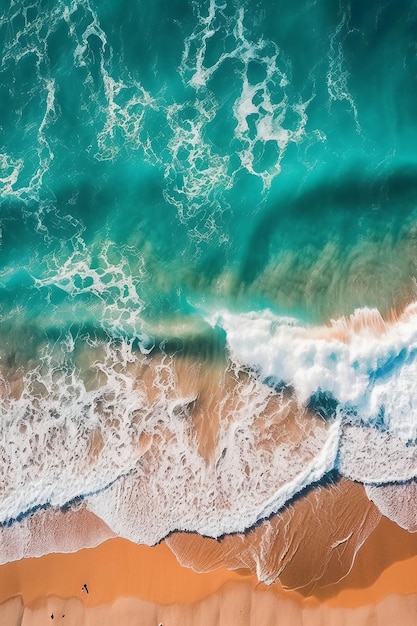 An ocean wave with a blue sea and the word ocean on the bottom