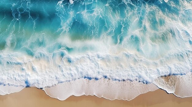 Photo ocean waves on the beach as a background beautiful natural summer vacation holidays background