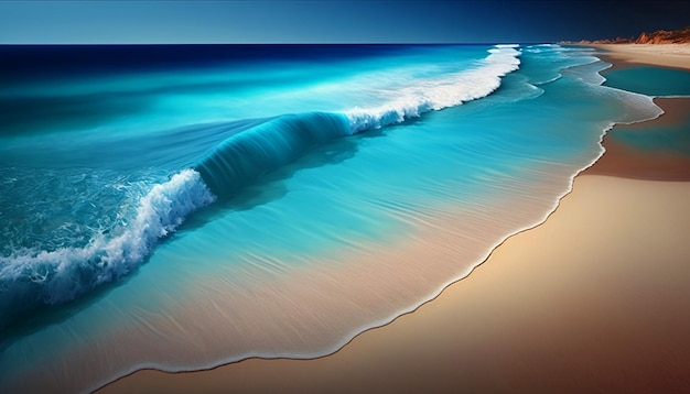 ocean waves on sandy beach