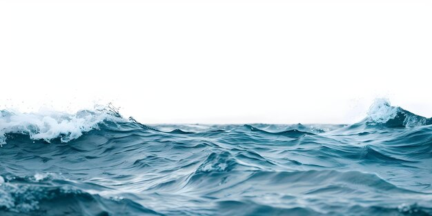 Ocean waves in a wavelike pattern against a white background Concept Ocean Waves Wavelike Pattern White Background