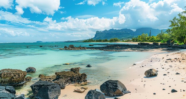 Photo ocean with the rocks and waves vacation nature travel photography