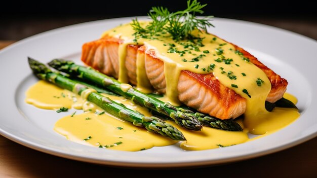 Oceanic Delight Baked Salmon with Sweet Potato Fries