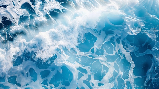 Oceanic Elegance A Stunning Abstract Display of Blue Waves