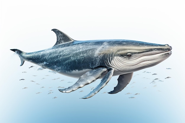 Oceanic Majesty Blue Whale Isolated on a Transparent Background