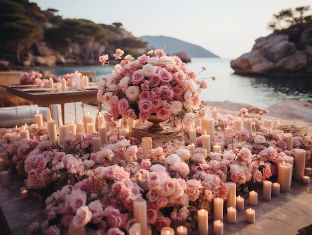 oceanside wedding party romantic style beach party