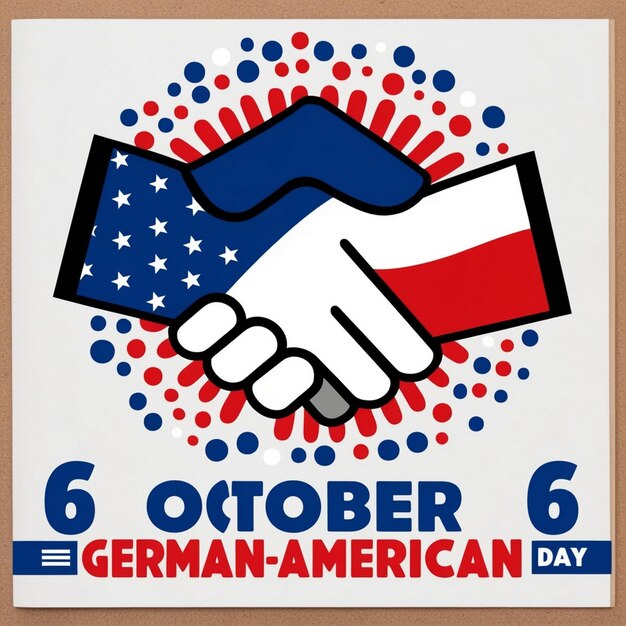 Photo october 6 germanamerican day vector illustration suitable for greeting card poster and banner