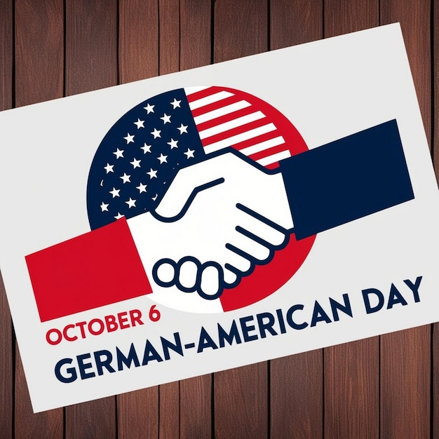 Photo october 6 germanamerican day vector illustration suitable for greeting card poster and banner