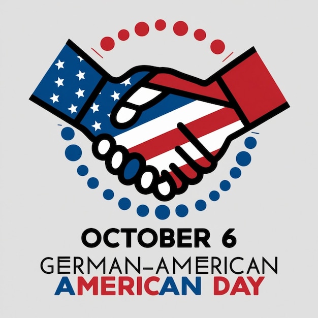 Photo october 6 germanamerican day vector illustration suitable for greeting card poster and banner