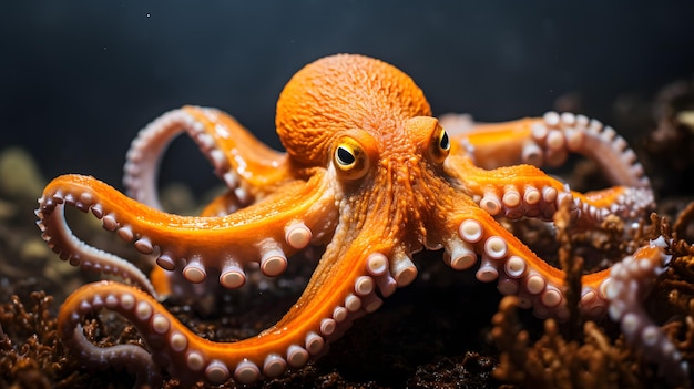 Octopus in aquarium Closeup of a sea animal