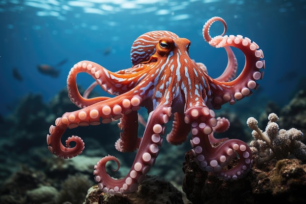 Octopus dances between fish and crustaceans in Recife generative IA