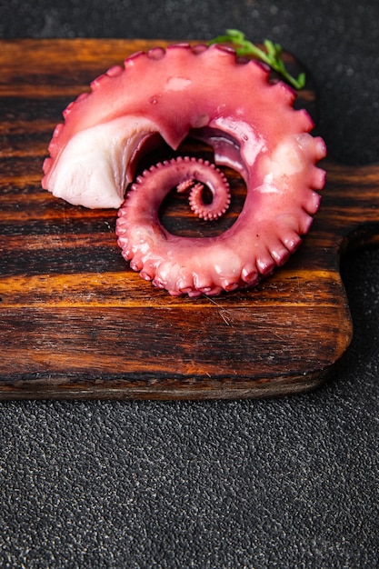 octopus food fresh seafood plate meal food snack on the table copy space food background rustic