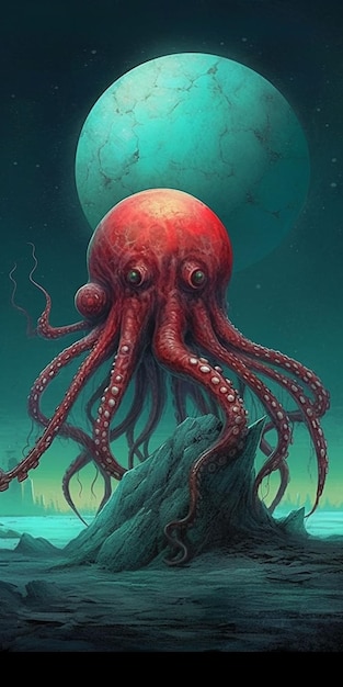 The octopus is a painting by person.