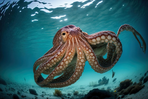 Octopus vulgaris a common octopus in the Mediterranean Sea