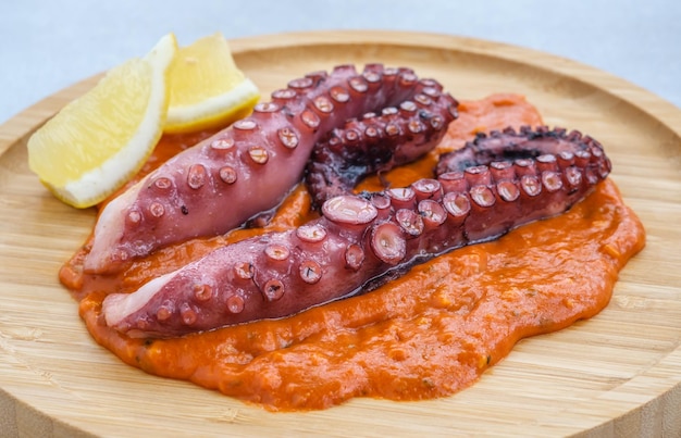 Octopus with romesco sauce