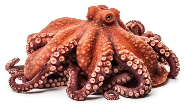 An octopus with a white background