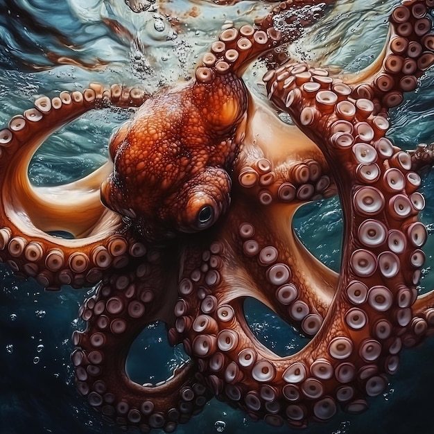 Photo an octopus with the word octopus on the bottom