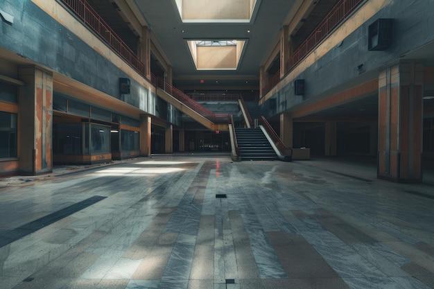 Oddly creepy empty abandoned mall captured in professional photography