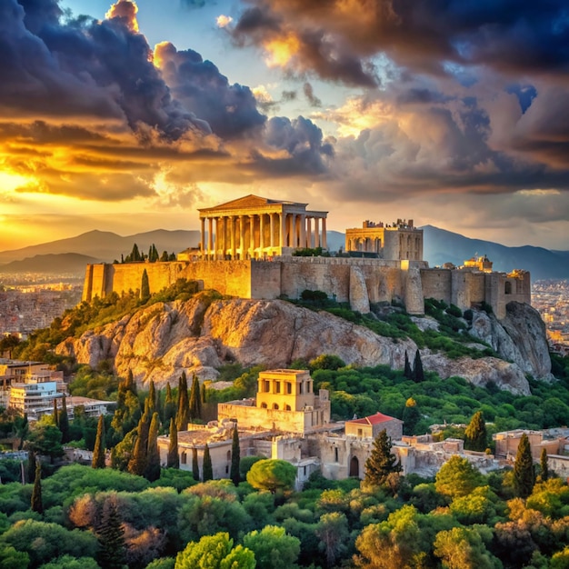 Photo odeon of herodes atticus the acropolis of athens