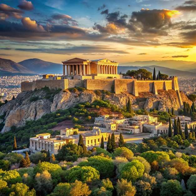 Photo odeon of herodes atticus the acropolis of athens