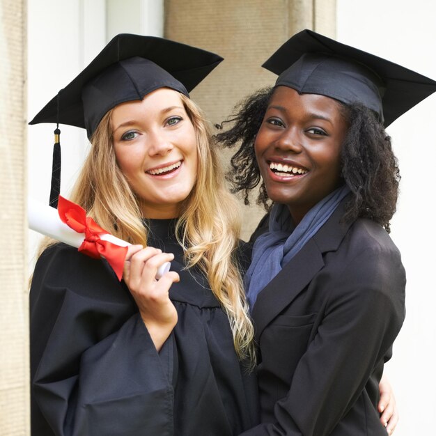 Off to a great start A young woman on graduation day