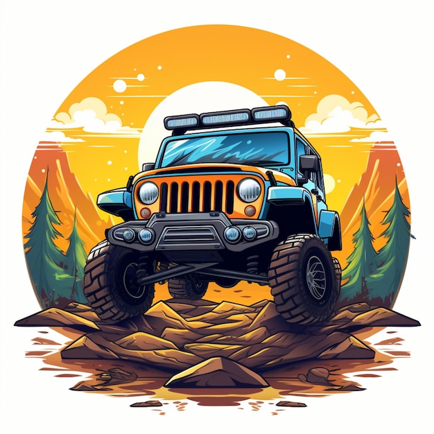 off road cartoon logo