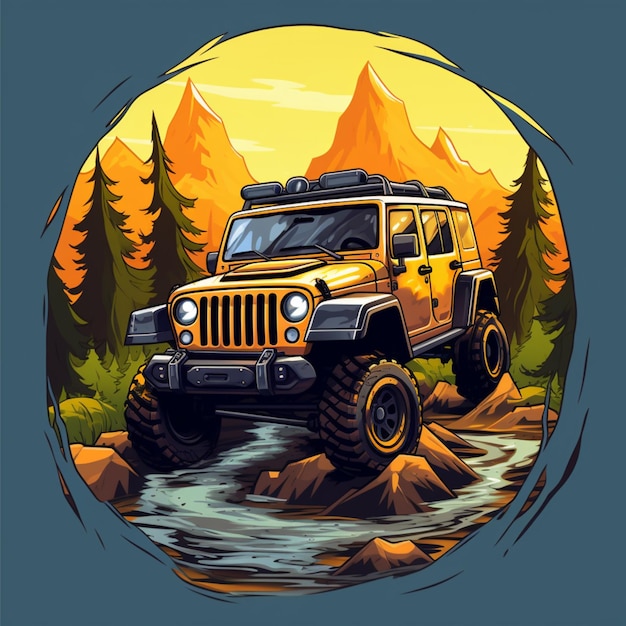 off road cartoon logo