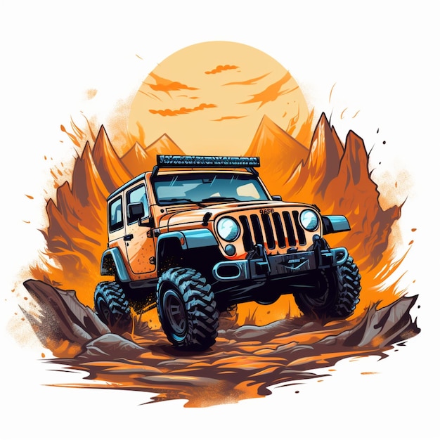 off road cartoon logo