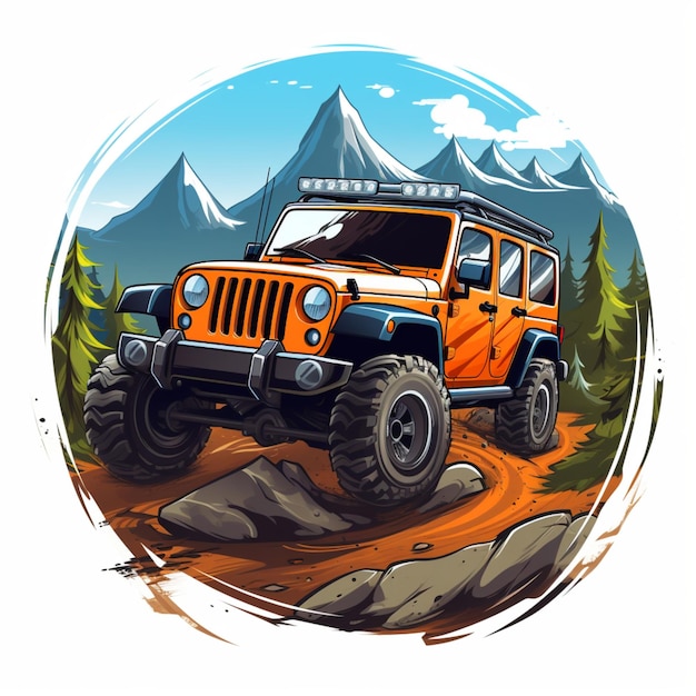 off road cartoon logo