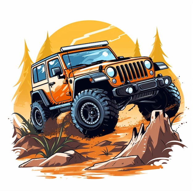 off road cartoon logo