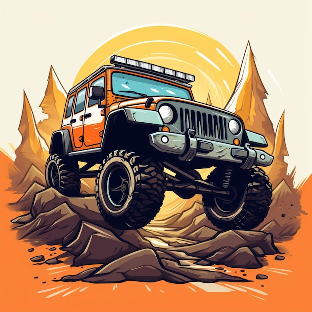 off road cartoon logo