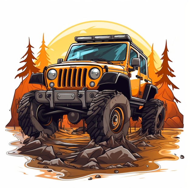 off road cartoon logo