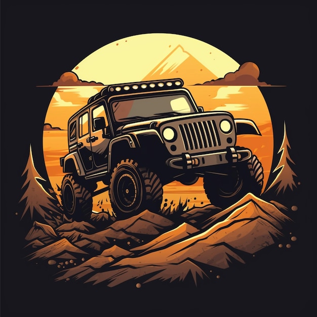 off road cartoon logo