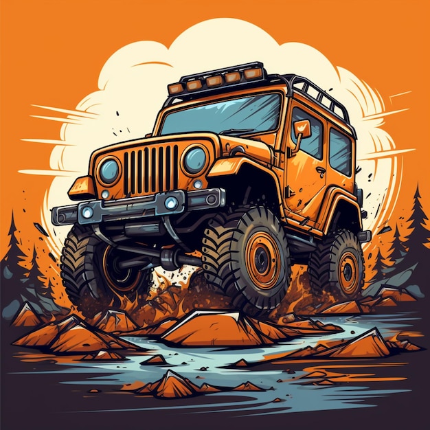 off road cartoon logo