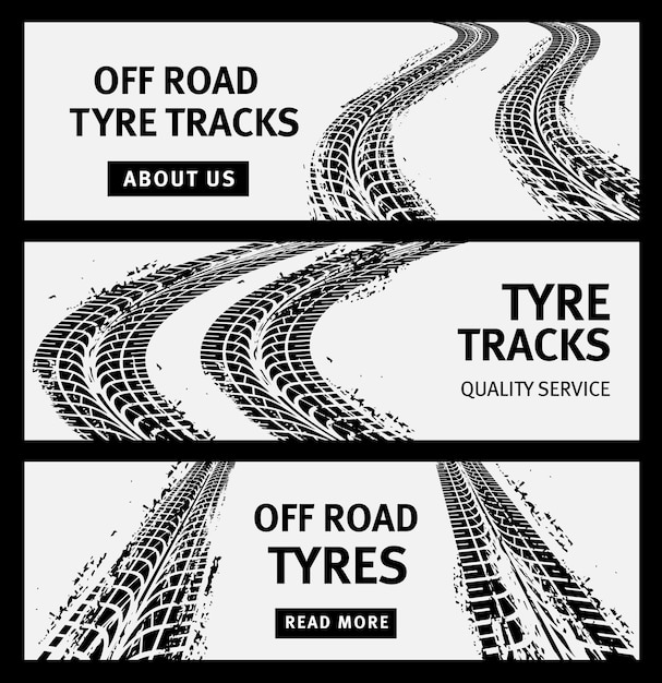 Photo off road tire tracks car trucks tyres web banners