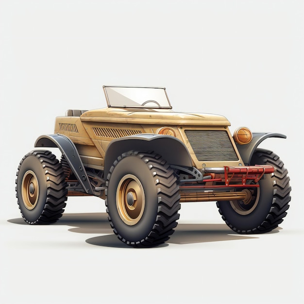 Off road vehicle bauhaus art style business transportation