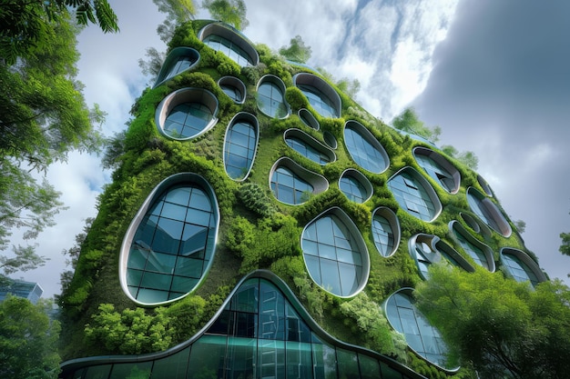 Office building with a biomimetic facade inspired by natural systems