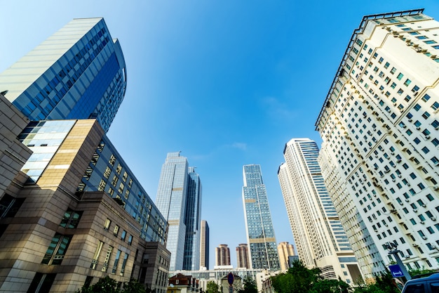 Office buildings from the bottom