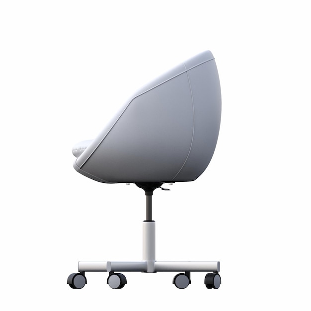 Photo office chair isolated on white background, interior furniture, 3d illustration, cg render