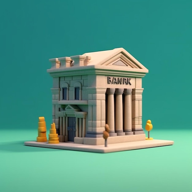 Office company clay cartoon building AI Generated