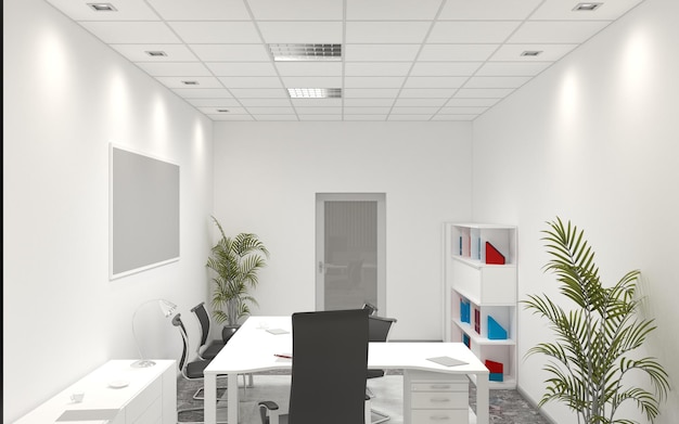 office interior visualization 3D illustration