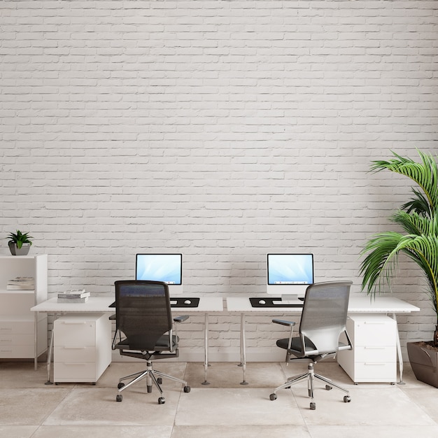 Office interior with chairs