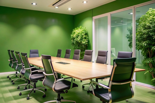 Photo an office meeting room in blurred style background