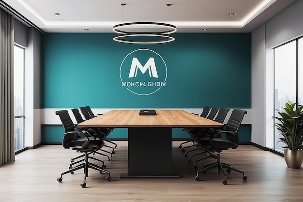 Office Meeting Room Logo Mockup