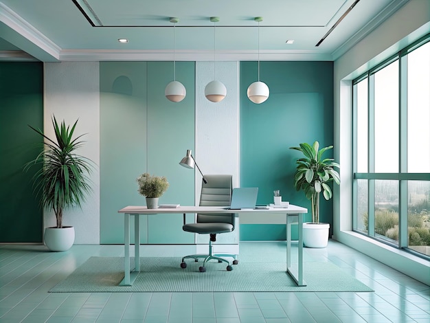 Office Minimalist Green Design