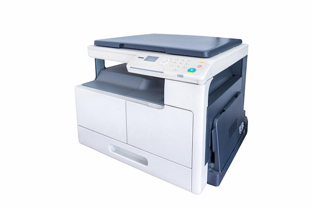 Office multifunction printer isolated on white with clipping path