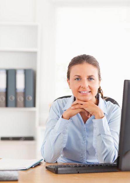 Office worker posing