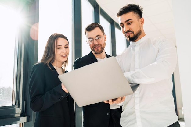 Office workers with laptop