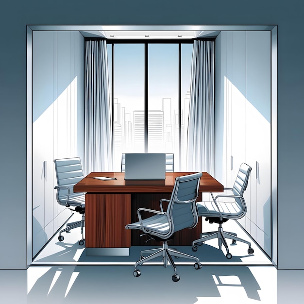 Office and Workplace Vector Illustration