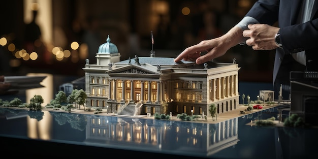 Officials hands made a royal home architecture generative AI